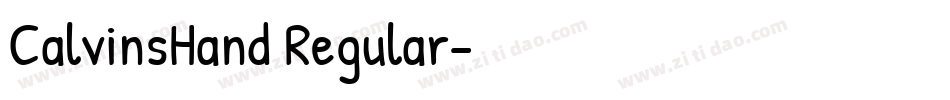 CalvinsHand Regular字体转换